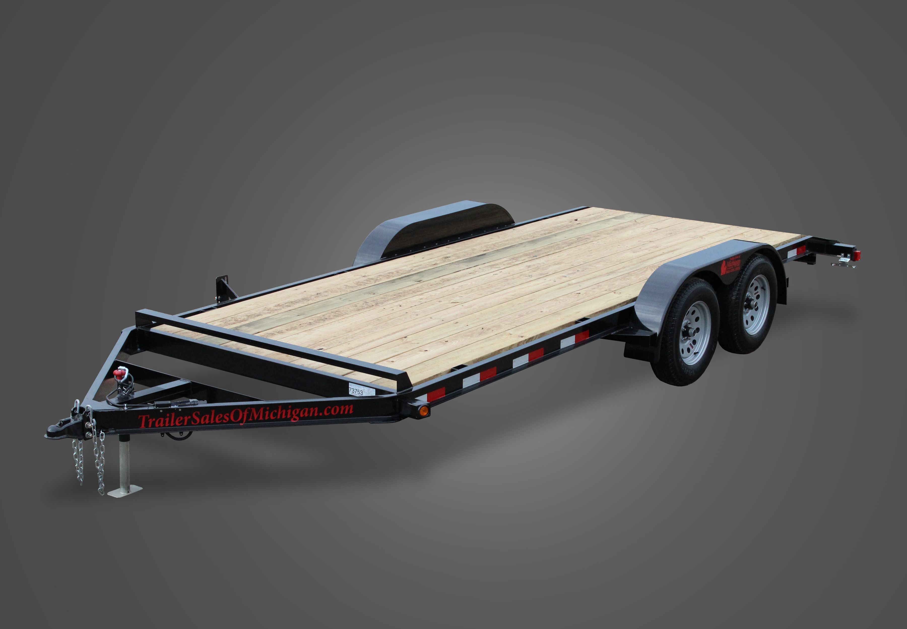 8000 GVWR Wood Floor Car Trailer.